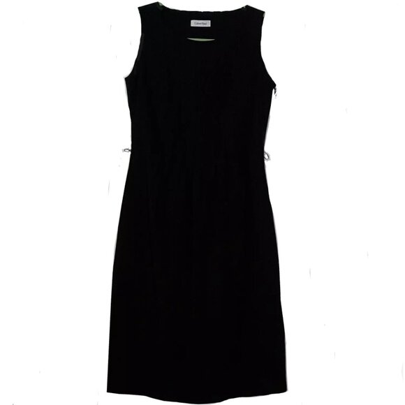 New Calvin Klein Sleeveless Pleated Sheath Dress - Picture 9 of 13